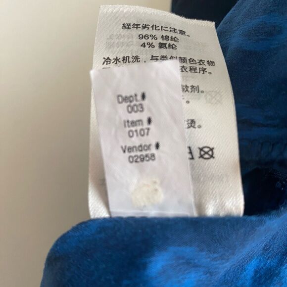 Eddie Bauer Travex Guide Pro Mens Shorts Size 38 Blue Pattern Outdoor 9” Hike - Picture 12 of 13